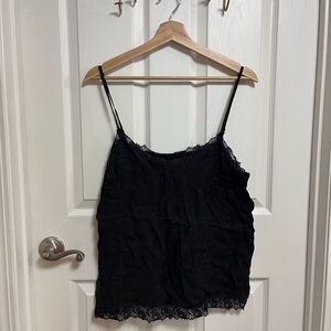 Pure + Good for Anthropologie Black Lace Cami Top